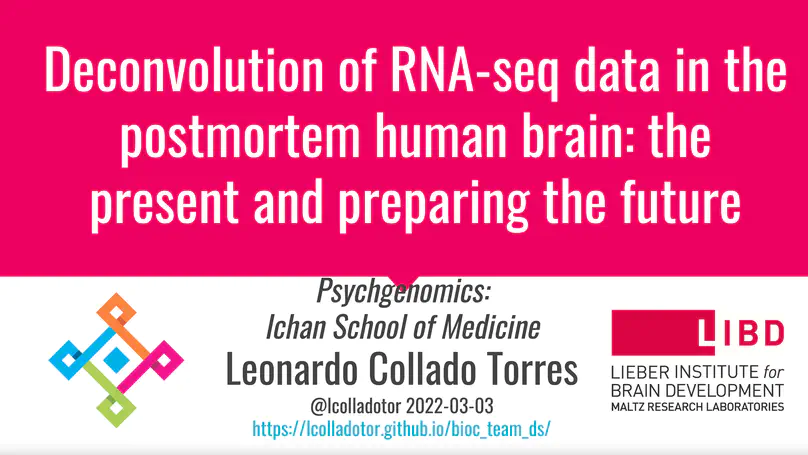 Deconvolution of RNA-seq data in the postmortem human brain: the present and preparing the future