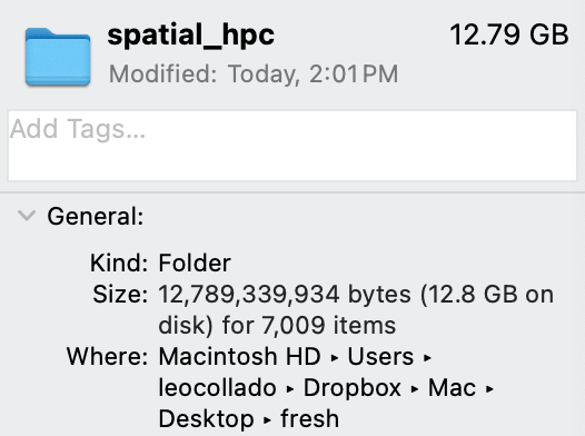 Now the repository uses 12.8 GB of disk space