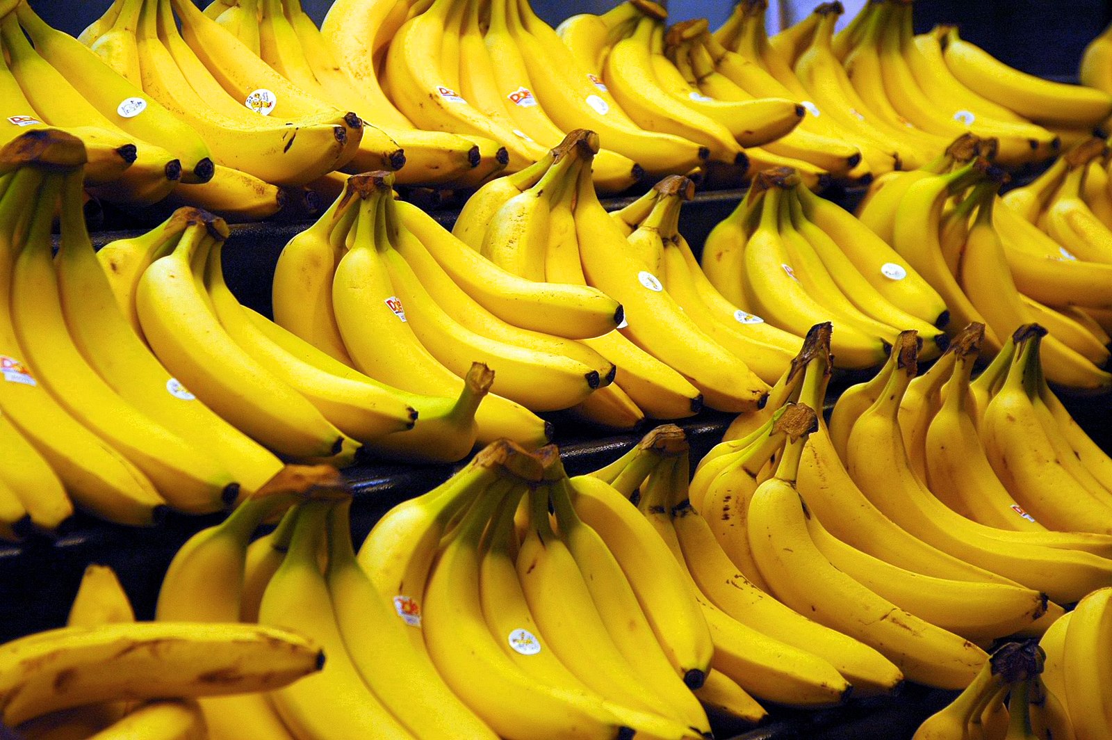 Bananas in the supermarket