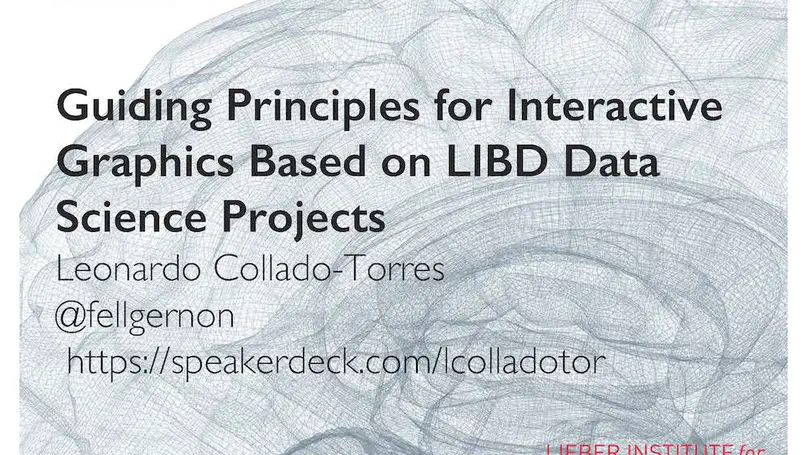 Guiding Principles for Interactive Graphics Based on LIBD Data Science Projects