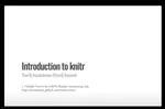 Introduction to knitr