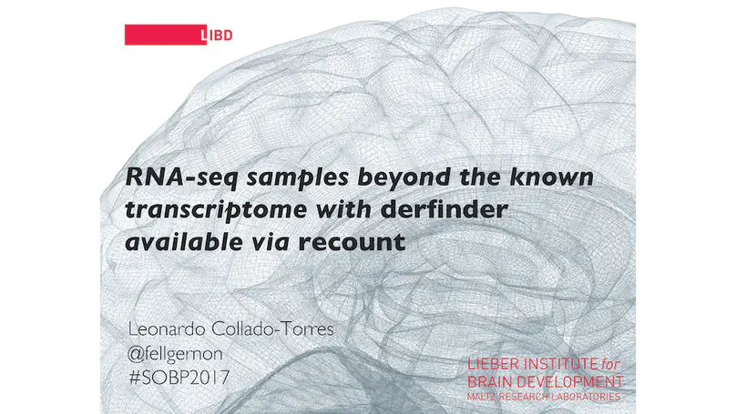 RNA-seq samples beyond the known transcriptome with derfinder available via recount2