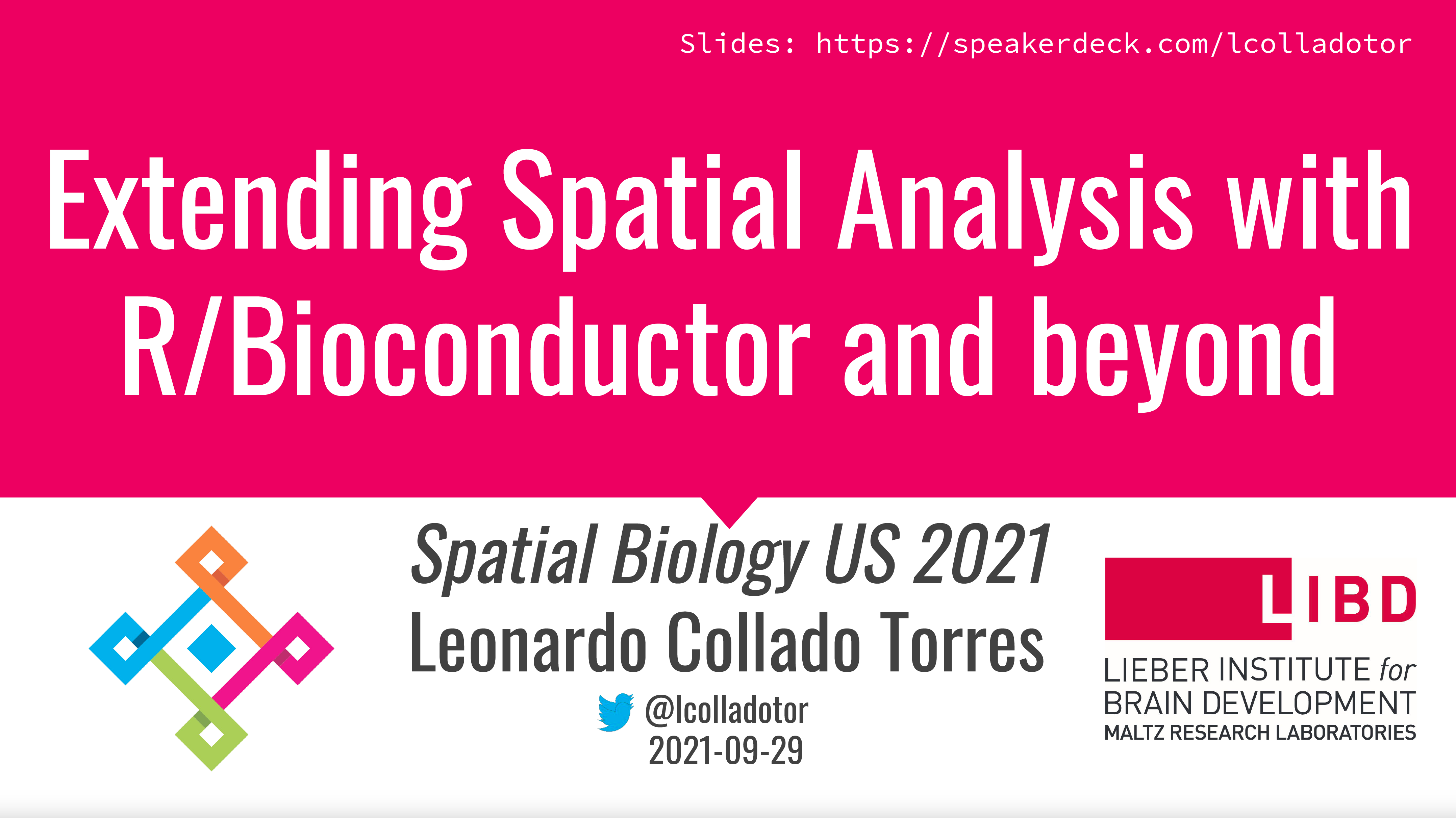 Extending Spatial Analysis with R/Bioconductor and beyond L. Collado