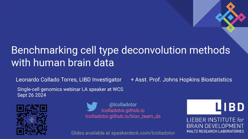 Benchmarking cell type deconvolution methods with human brain data